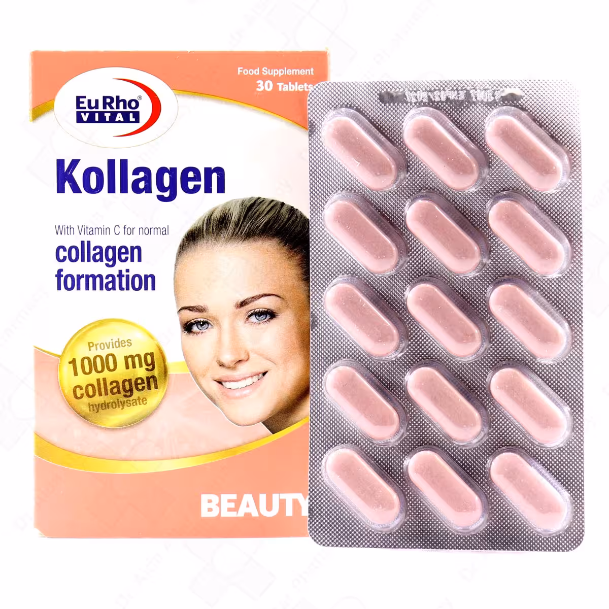 قرص کلاژن 1000 میلی گرم یوروویتال 30 عدد