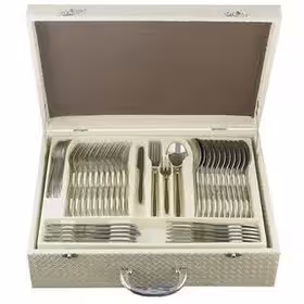 سرویس قاشق و چنگال 120 پارچه یونیک مدل دهانه اروپایی 18/10