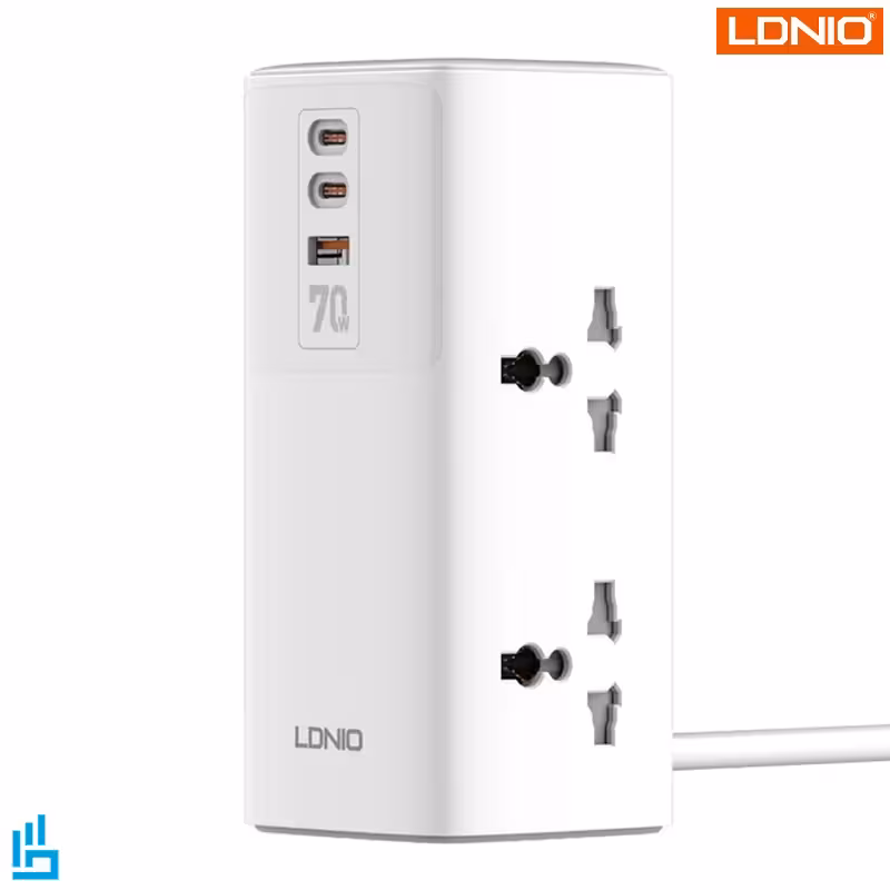 شارژر رومیزی و چندراهی و محافظ برق الدینیو LDNIO مدل SC4383