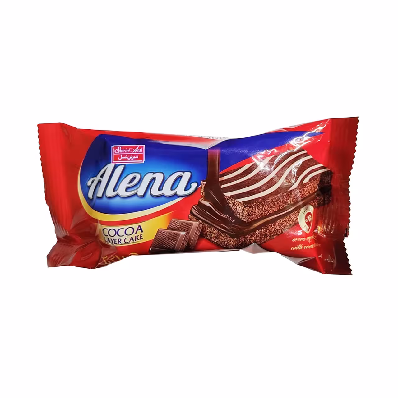 کیک کاکائویی آلنا شیرین عسل 40 گرمی بسته 36 عددی