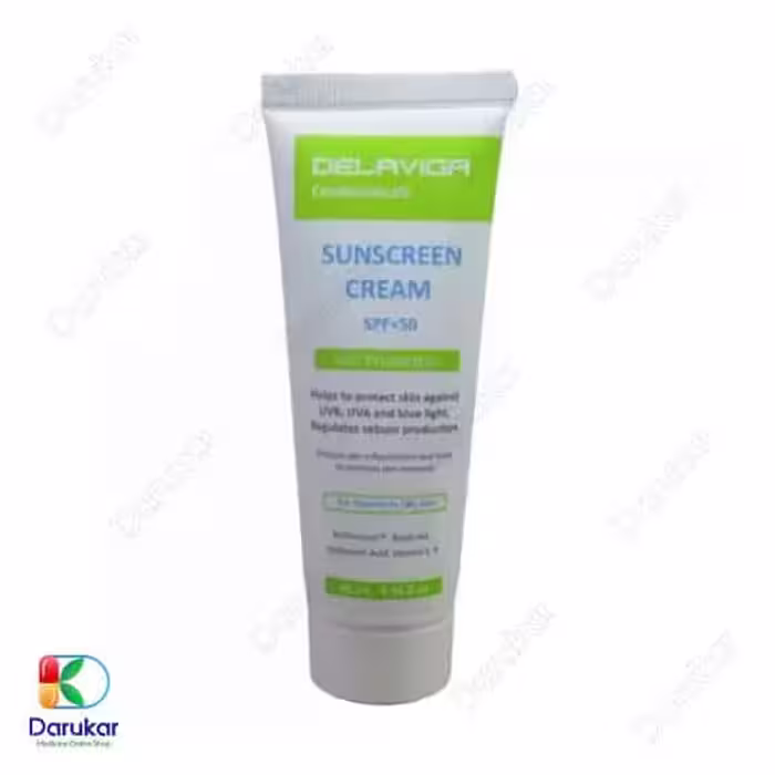 کرم ضد آفتاب پوست معمولی تا چرب دلاویگا با SPF50