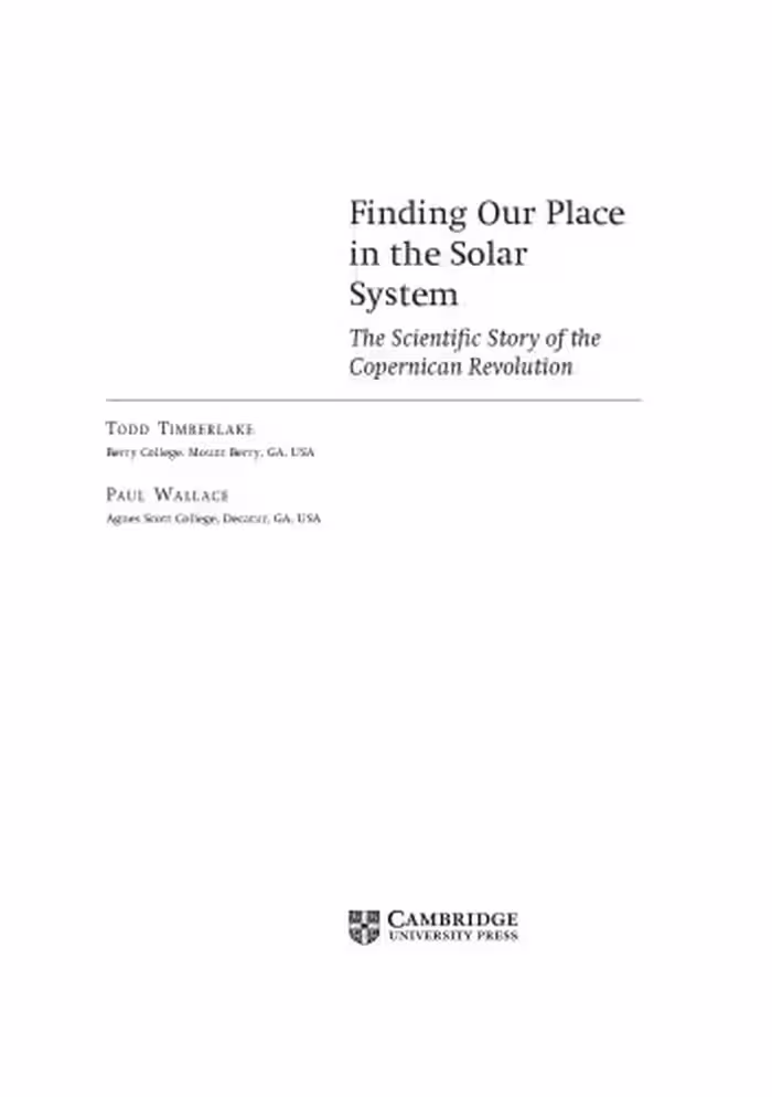 خرید و دانلود نسخه کامل کتاب Finding our Place in the Solar System. The Scientific Story of the Copernican Revolution