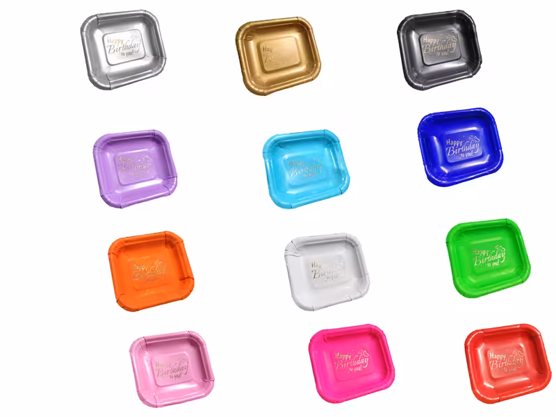 بشقاب طلاکوب رنگی ( 10 عددی ) ( انتخاب رنگ )