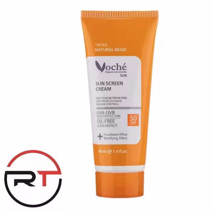 ضد آفتاب بژ طبیعی SPF50 وچه پوست چرب و مستعد آکنه