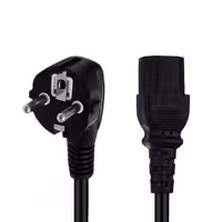 کابل برق سه پین منبع تغذیه کامپیوتر کی نت پلاس مدل av01 طول 3 متر | کالا مکس