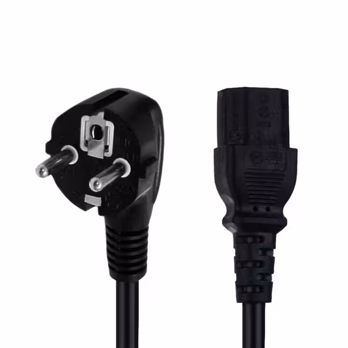 کابل برق سه پین منبع تغذیه کامپیوتر کی نت پلاس مدل av01 طول 3 متر | کالا مکس