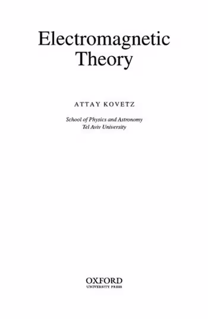 خرید و دانلود نسخه کامل کتاب Electromagnetic Theory