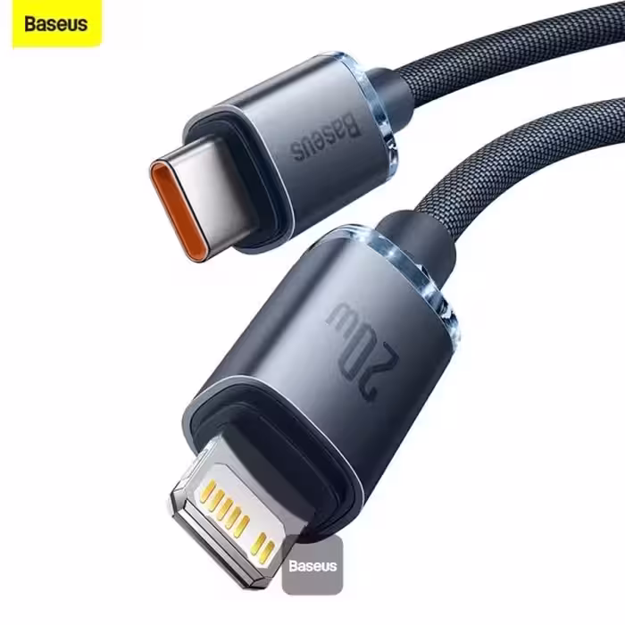 کابل OS-Baseus Silky Series Fast Charging Cable Type-C to iP 20W 2m – طول 2 متر -گارانتی آونگ | آرکا 90