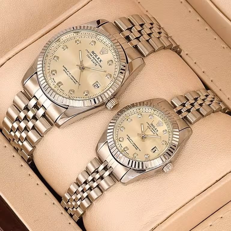 ست ساعت رولکس دیت جاست همراه با جعبه فقط 398 تومن