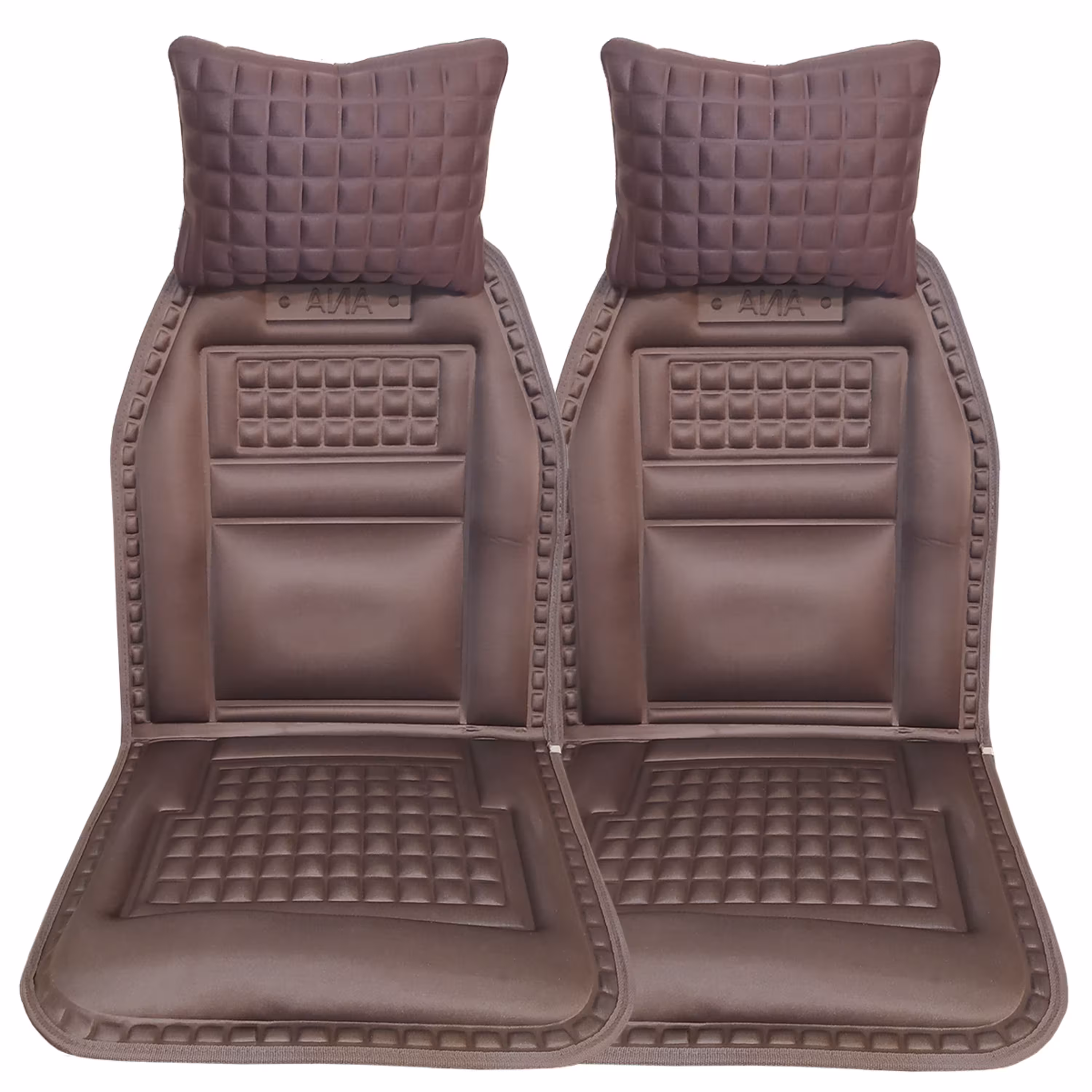 پشتی صندلی خودرو آنا مدل مینوتا قهوه ای به همراه پشت گردنی صندلی بسته دوعددی