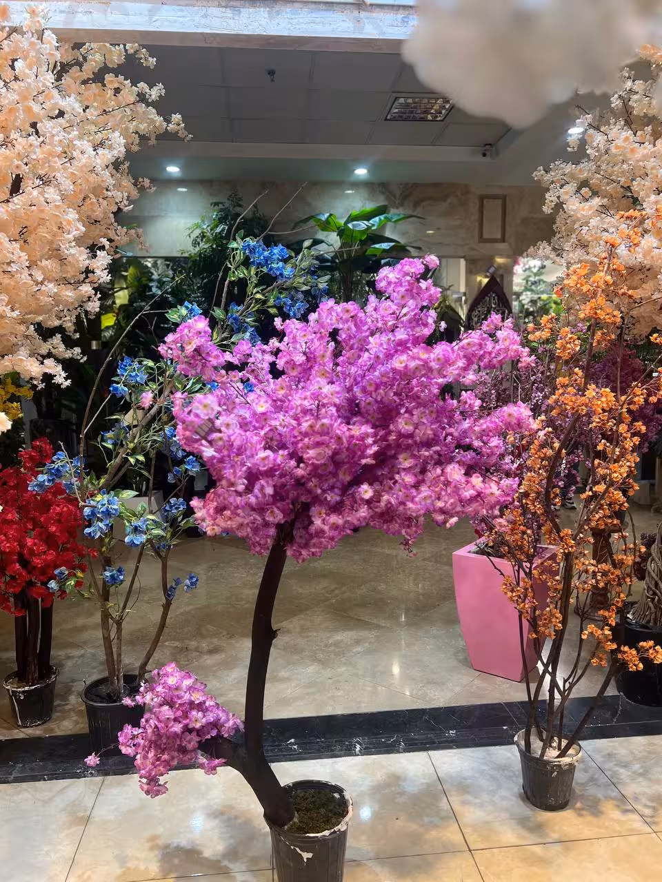 درخت شکوفه 150سانتی بنفش یکطرفه