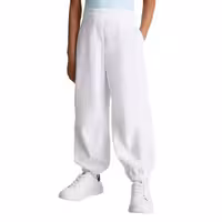 قیمت و خرید شلوار نوجوانی دخترانه سفید کلوین کلین مدل Relaxed Parachute Joggers اورجینال
