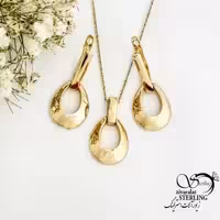 نیمست اشکی آیینه ایی طرح طلا برند ژوپینگ کد 19706