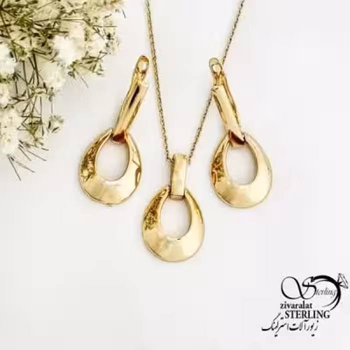 نیمست اشکی آیینه ایی طرح طلا برند ژوپینگ کد 19706