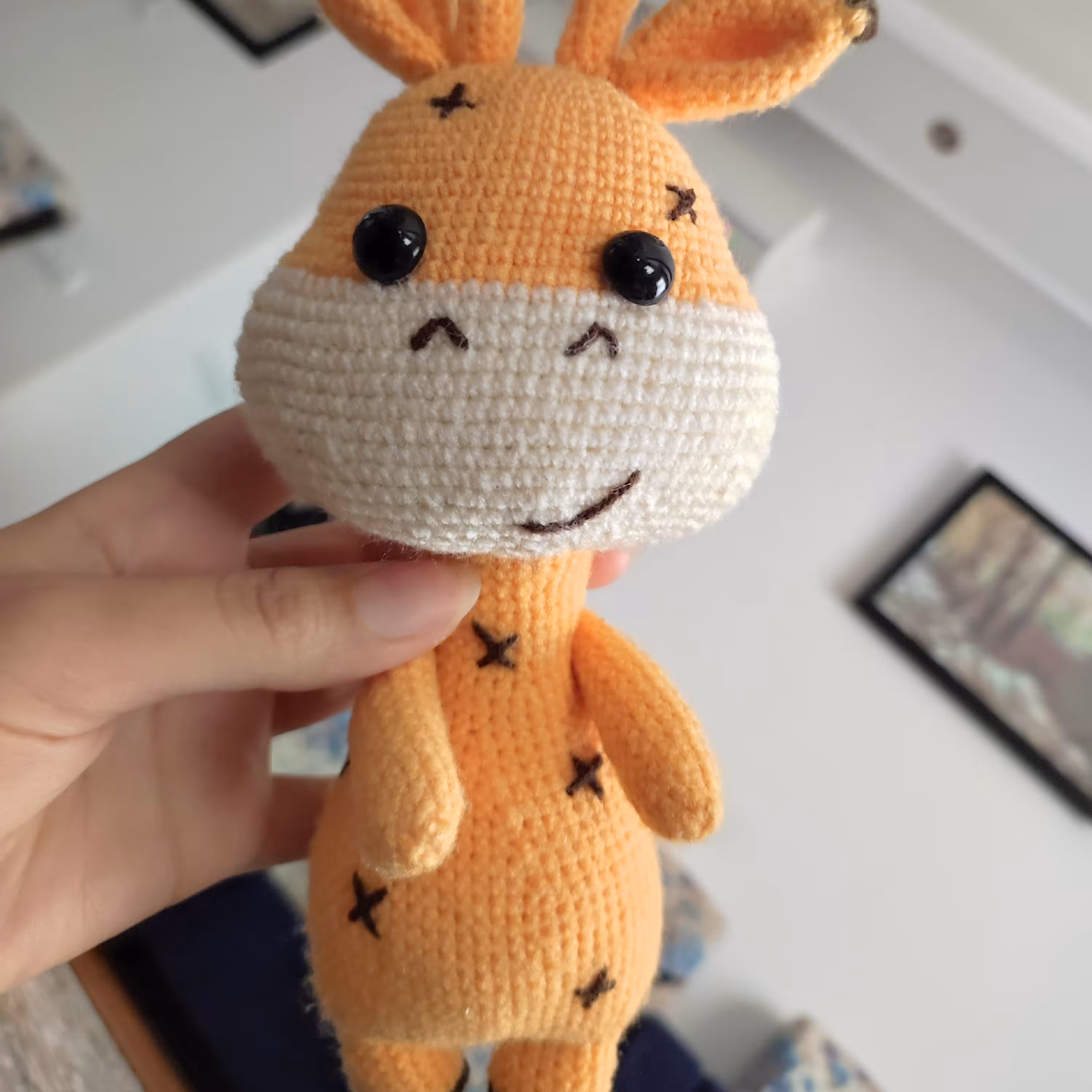 عروسک بافتنی مدل زرافه 25 الی 30 سانت