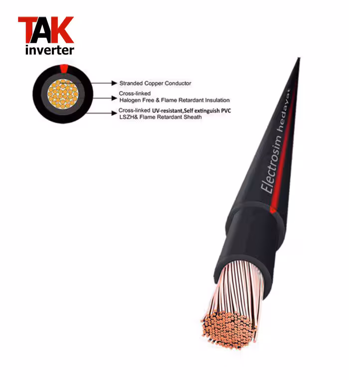 کابل سولار نمره 4 قرمز 100 متری