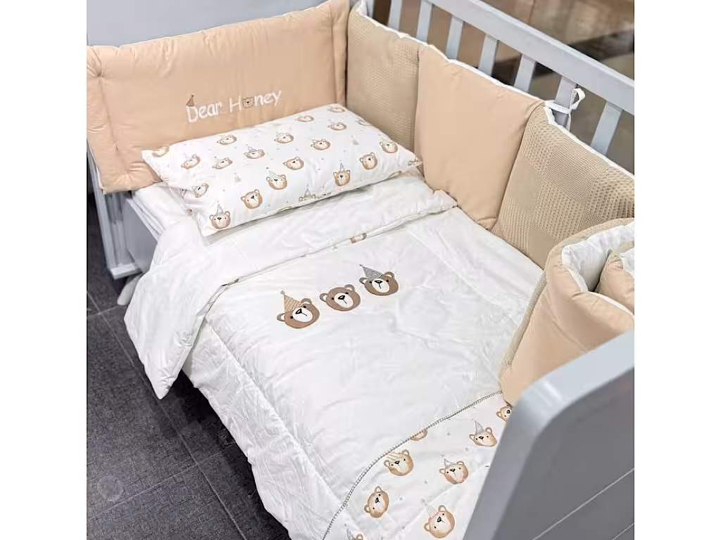 سرویس تخت خواب نوزادی طرح خرس تولد نسکافه ای الا ELA