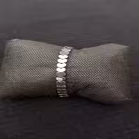 دستبند حدید قلبی نقره ای