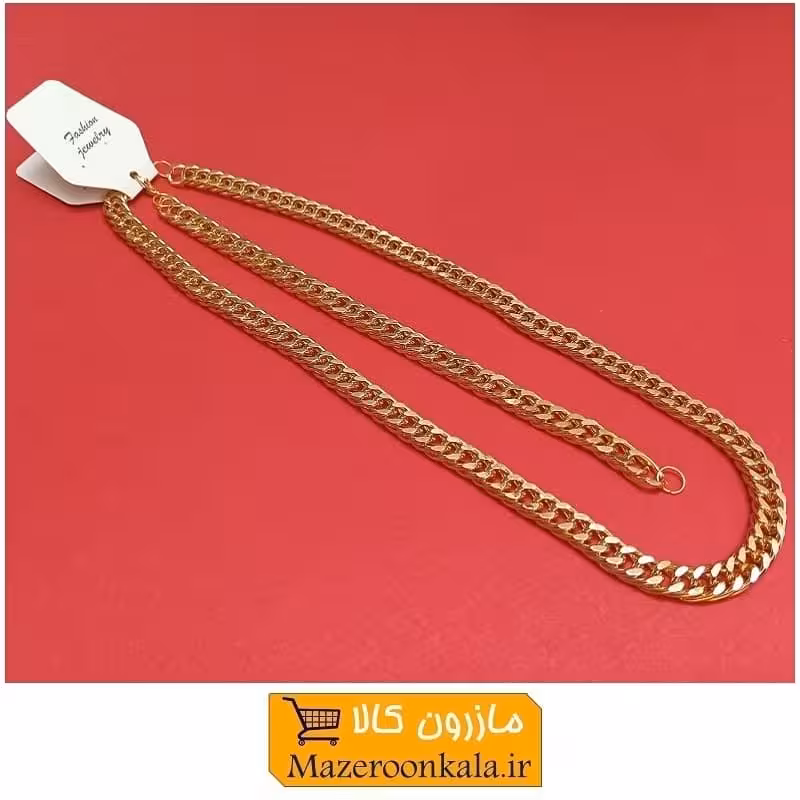 ست گردنبند و دستبند زنجیر کارتیه یا کارتیر طلایی D وزن 28 گرم فروش تک و تعداد ZBD-020