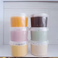 ارده شکلاتی با طعم های شکلاتی،شکلات میلک ، پرتقالی،موزی،نعنایی،توت فرنگی ومیکس طعم های موجود در تصویر