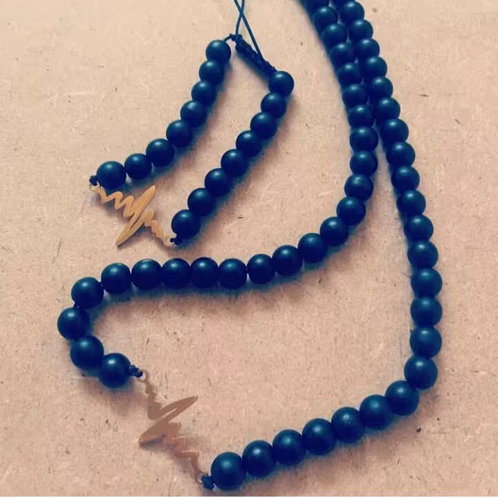 ست گردنبند و دستبند ضربان استیل