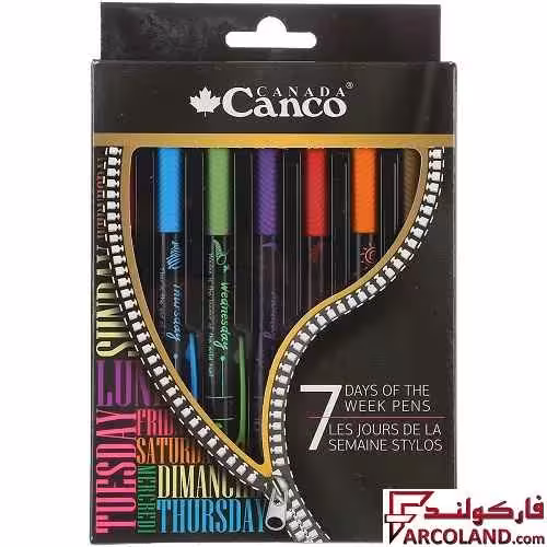 خودکار 7 رنگ 0.7 میلی متری کنکو طرح روزهای هفته کد 7007B