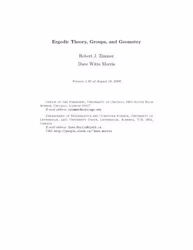 خرید و دانلود نسخه کامل کتاب Ergodic theory, groups, and geometry