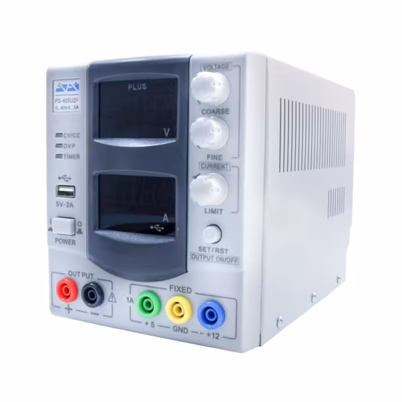 منبع تغذیه دیجیتال 0 تا 40 ولت 5 آمپر آداک ADAK مدل PS-405U2F