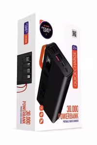 پاوربانک 30.000 میلی آمپرPowerway با توان 22.5 وات رنگ مشکی - 12855