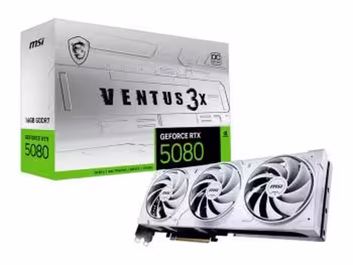 کارت گرافیک ام اس آی مدل GeForce RTX 5080 16G VENTUS 3X OC سفید