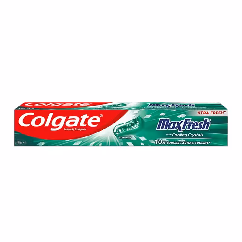 خمیر دندان کلگیت Colgate سری Max Fresh مدل Cooling Crystals Xtra Fresh حجم 100 میل