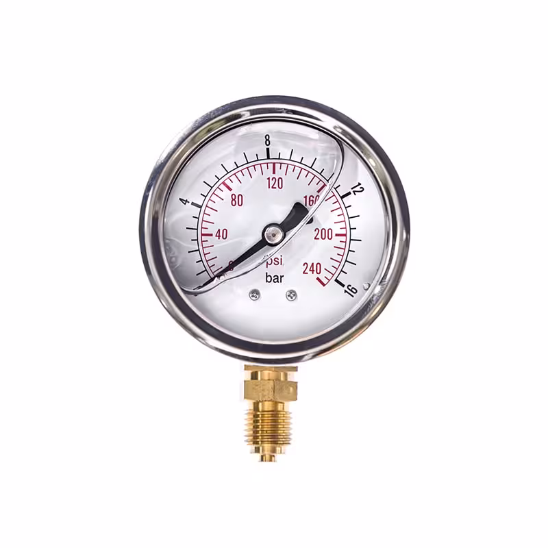 گیج فشار صفحه 10 سانت روغنی 16 بار