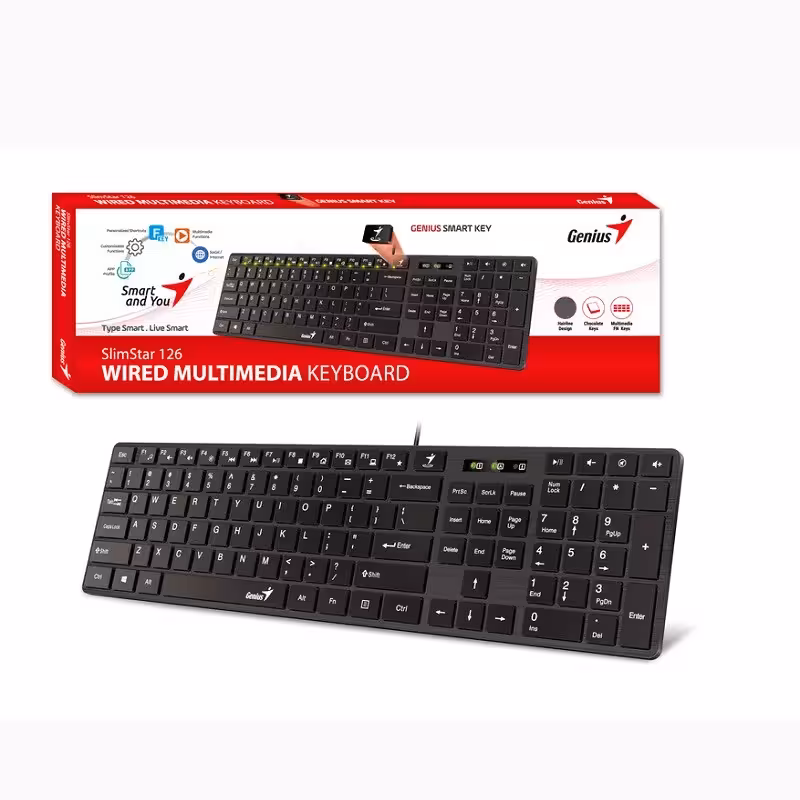 کیبورد جنیوس مدل Slim Star 126