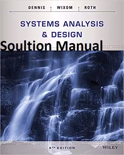 خرید و دانلود نسخه کامل کتاب Solution Manual Systems Analysis and Design (6th Edition) - word