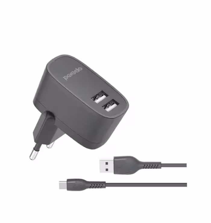 شارژر دیواری پرودو مدل PD-56EUT-BK به همراه کابل تبدیل USB-C