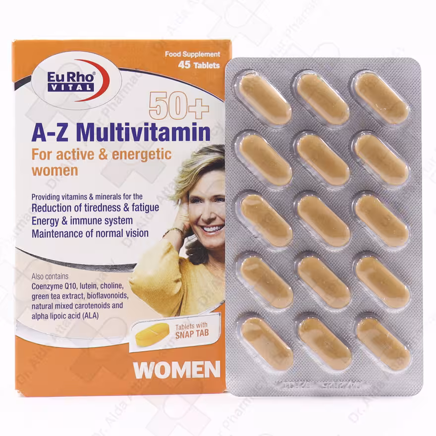 A-Z مولتی ویتامین بالای 50 سال بانوان یوروویتال