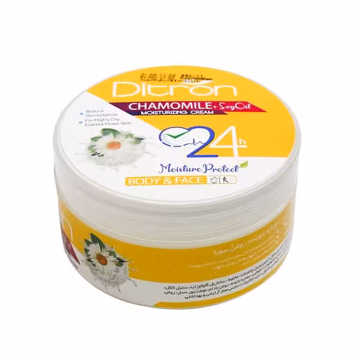 کرم مرطوب کننده کاسه ای حاوی عصاره بابونه دیترون CHAMOMILE SOY OIL MOISTURIZING CREAM DITRON