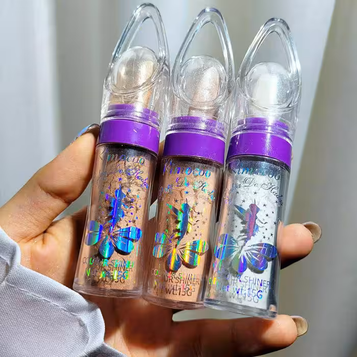 هایلایتر وشیمر پودری در سه رنگ