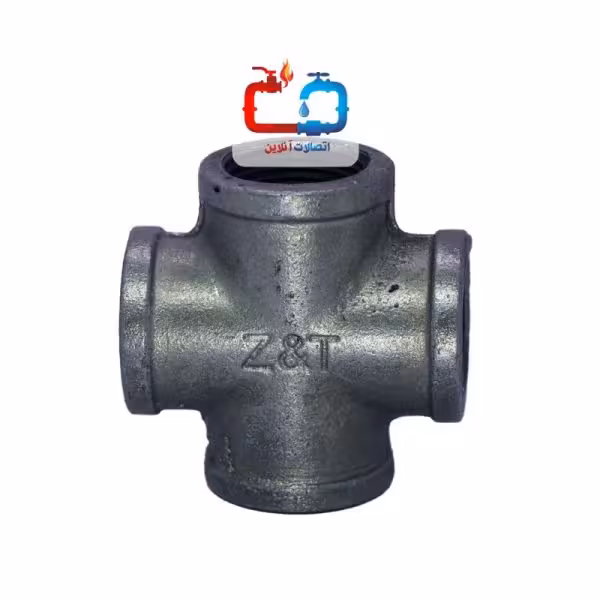 چهار راه تخت دنده‌ای 1/2 اینچ گالوانیزه چین