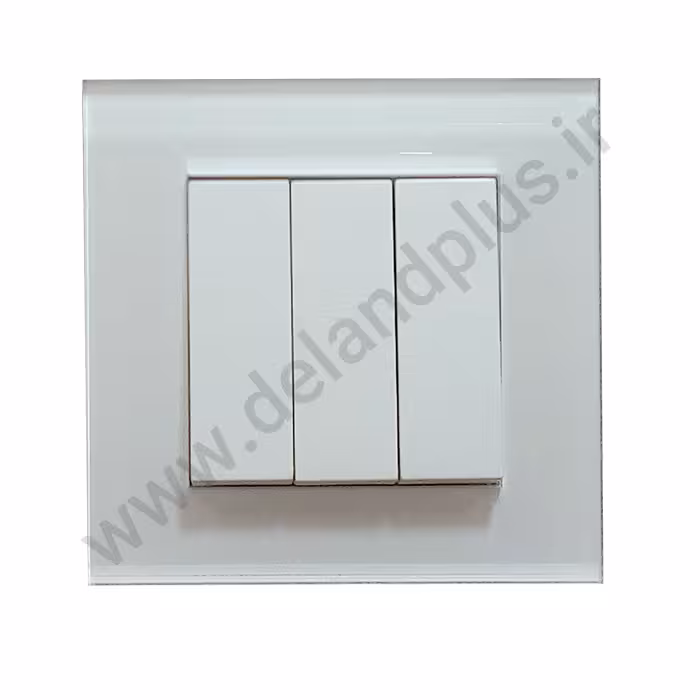 کلید سه پل مدل آسا پلکسی سفید