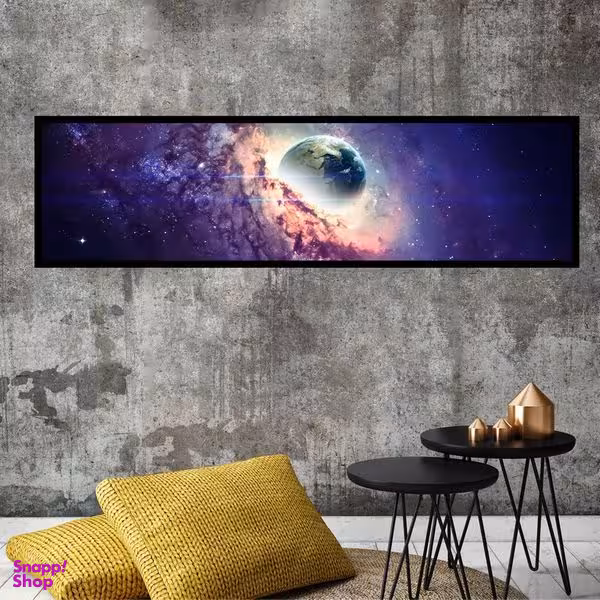 تابلو بکلیت طرح کهکشان و زمین مدل کشیده B-7805