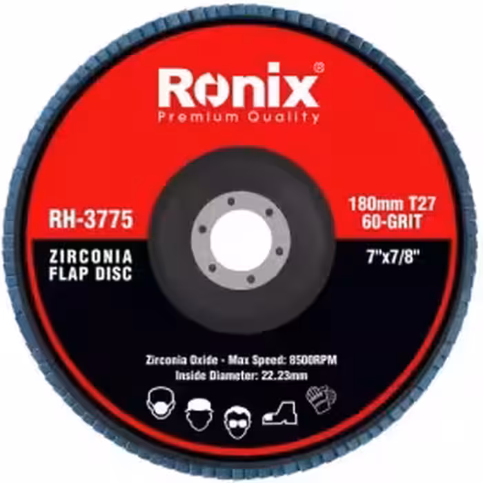 سنباده فلاپ دیسکی 180 میلیمتری P60 رونیکس مدل Ronix RH-3775