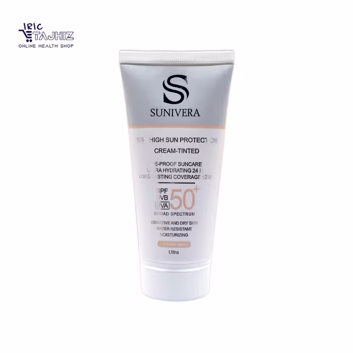 کرم ضد آفتاب رنگی پوست خشک سانیورا SPF 50 SUNIVERA (رز بژ مدل1.5)