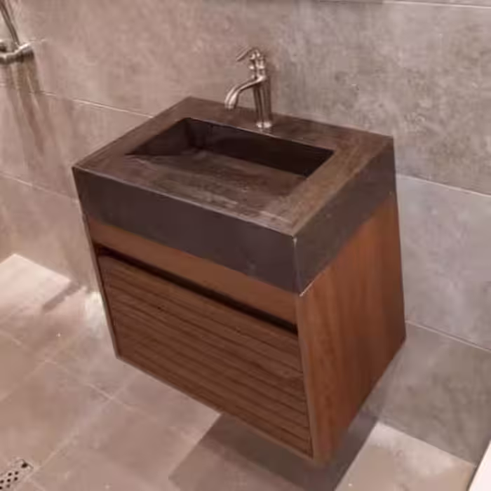 روشویی کابینتی مدل پگاه تمام پی وی سی ضد آب طرح چوب صفحه سرامیکی ابعاد 40 در 60 ارسال به سراسر ایران