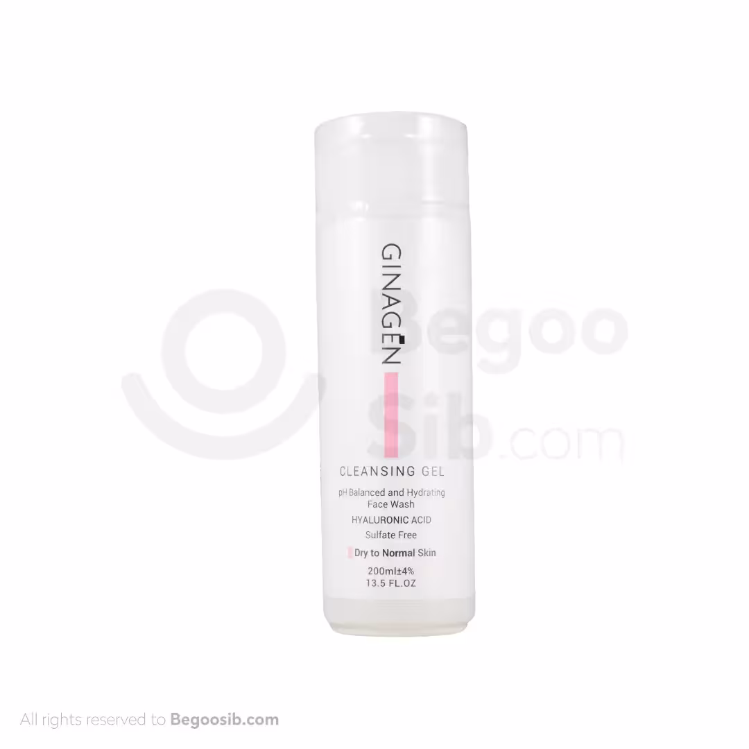 ژل شستشوی صورت ژیناژن مناسب پوست خشک 200 میلی لیتری