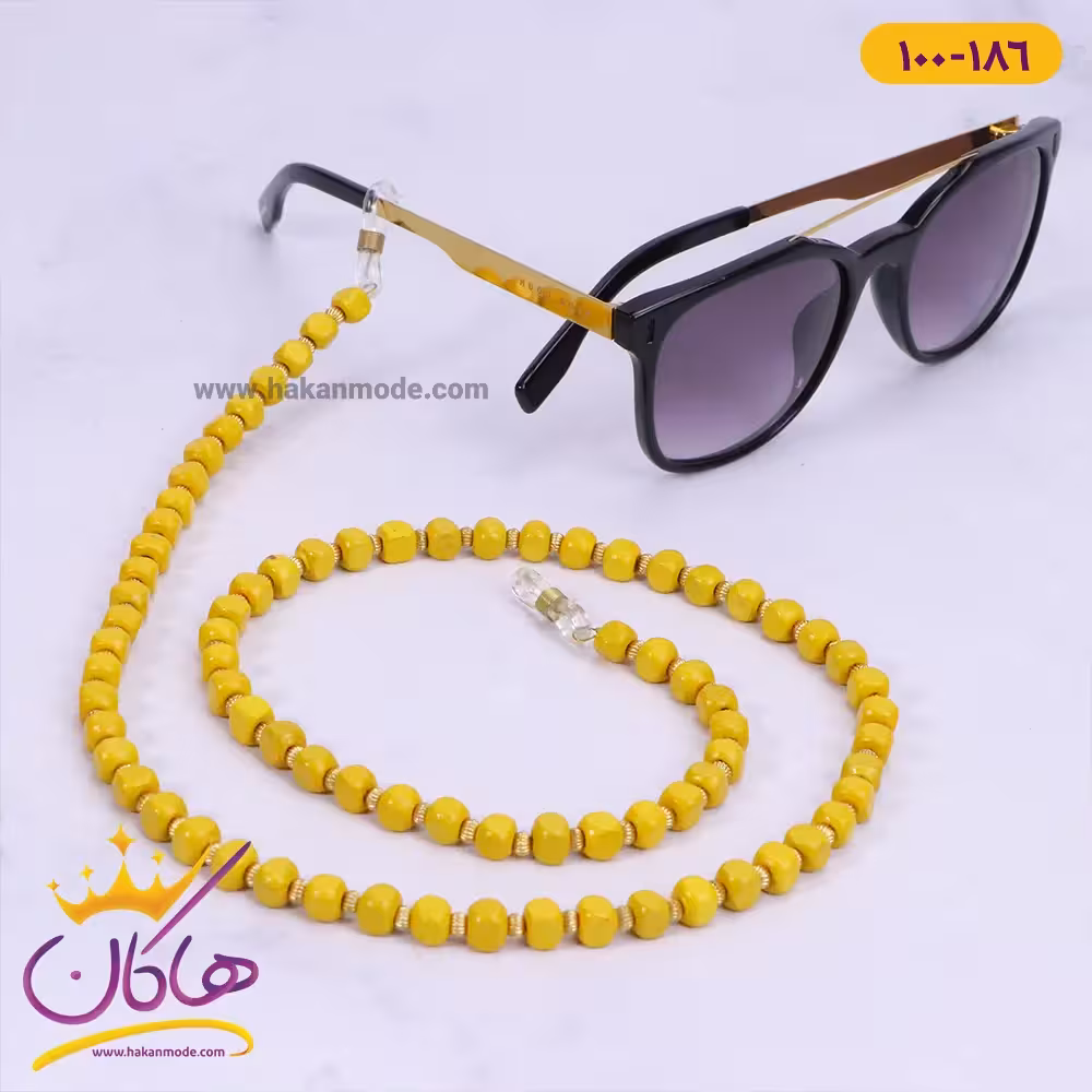 بند عینک مهره ای زرد | کد 186-100