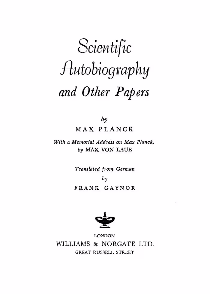 خرید و دانلود نسخه کامل کتاب Scientific Autobiography And Other Papers