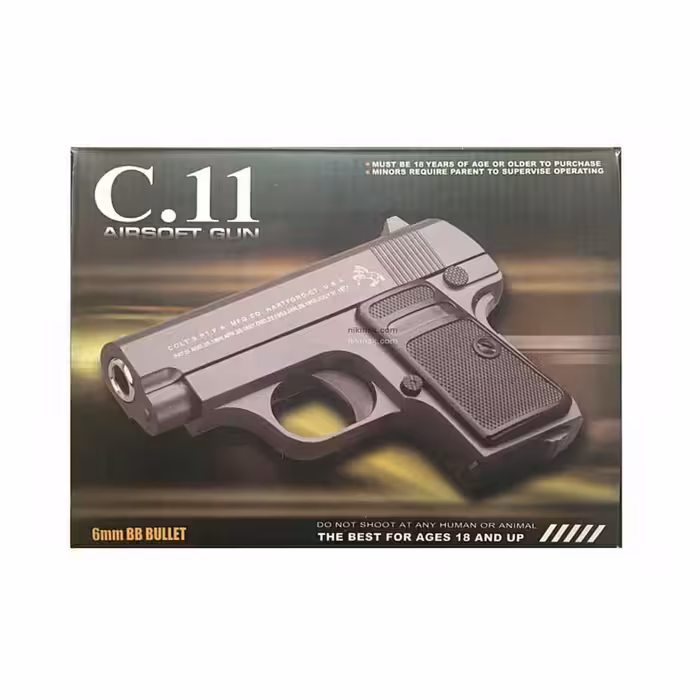خرید تفنگ کلت ساچمه ای C.11 Airsoft Gun اسباب بازی