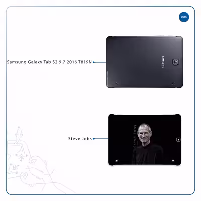 برچسب پوششی ماهوت مدل Steve Jobs مناسب برای تبلت سامسونگ Galaxy Tab S2 9.7 2016 T819N