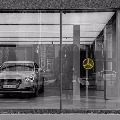 چراغ دیواری نئون دیزاین طرح Benz-BL_YL